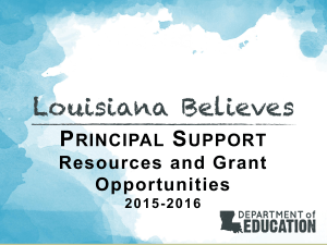 Grant Application Webinar - Louisiana Department of Education