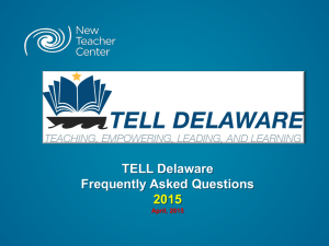 2015 FAQs - TELL Delaware