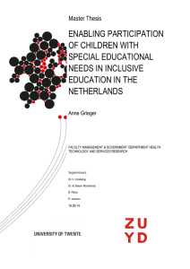 Enabling participation of children with special educational needs in
