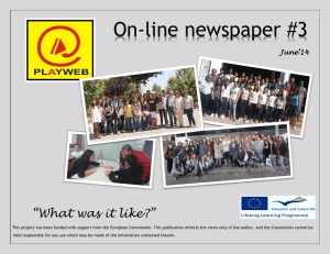 On-line newspaper #3 - Istituto Comprensivo di via Scopoli