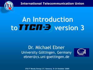 An Introduction to TTCN-3 version 3
