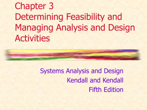Chapter 3 Determining Feasibility and Managing Analysis and