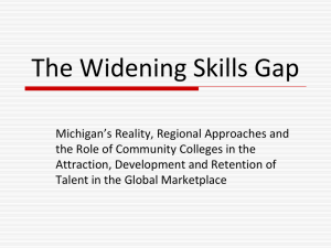 The Widening Skills Gap - Michigan Community College Association