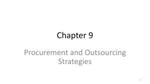 Chapter 9. Procurement and Outsourcing Strategies