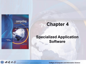 Chapter 4 Specialized Application Software