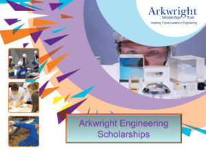 Slide 1 - Arkwright Scholarships Trust