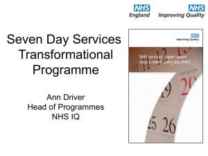 Seven Day Services Improvement Programme