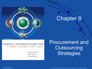 Chapter 9. Procurement and Outsourcing Strategies