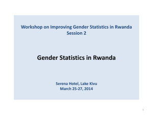 SESSION 2 : Gender Statistics in Rwanda