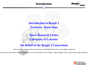 Introduction to Beagle 2 - University of Leicester