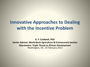 Innovative Approaches to Dealing with the Incentive Problem