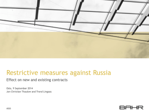 Restrictive measures against Russia