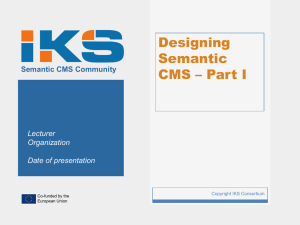 Reference Architecture for Semantic CMS