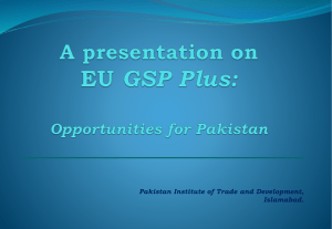 Presentation on GSP Plus benifits