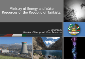 Ministry of Energy and Water Resources of the Republic of Tajikistan