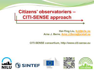 Citizens` observatories: CITI-SENSE approach