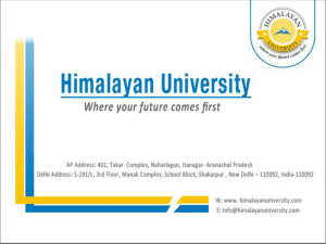 HU PPT Award - Himalayan University