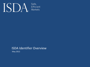 ISDA-Identifier Overview 10 May 2012