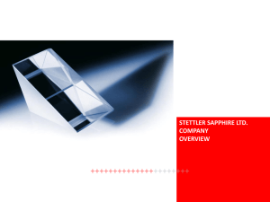 Stettler Sapphire Overview