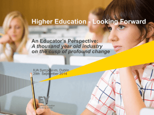 Higher Education – An Academic Perspective Looking Forward