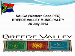 Presentation on SALGA Matters by Breede Valley Municipality(2)