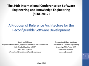 A Proposal of Reference Architecture for the Reconfigurable