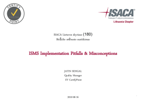 ISMS Implementation Pitfalls & Misconceptions