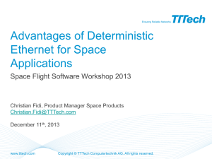 Advantages of Deterministic Ethernet for Space Applications