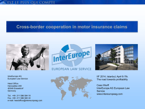 Cross-border cooperation in motor claims management Vendor