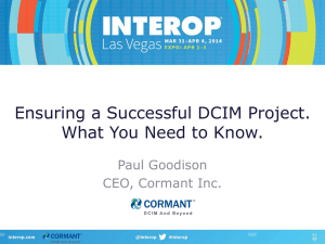 Ensuring a Successful DCIM Project. What You Need