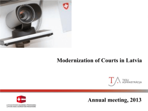 Modernization of Courts in Latvia