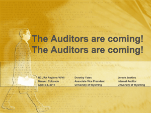 02_Monday_1030_The Auditors are coming
