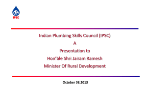 Indian Plumbing Skills Council (IPSC) - DDU-GKY