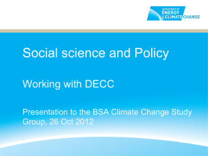 Working with Science and Policy Presentation