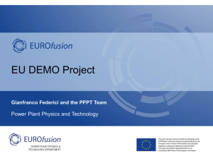 EU DEMO project - Fusion Research Group