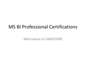 MS BI Professional Certifications