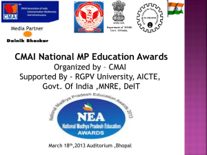 National MP Education Awards (ppt)