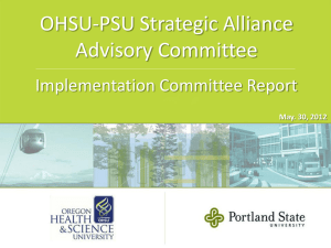 OHSU-PSU Strategic Alliance Advisory Committee