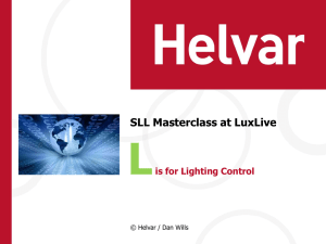 SLL Masterclass at LuxLive L is for Lighting Control