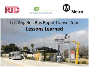 Lessons Learned from Los Angeles BRT