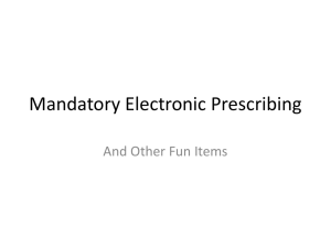 Mandatory Electronic Prescribing