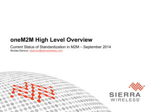 oneM2M High Level Overview - 2014-09