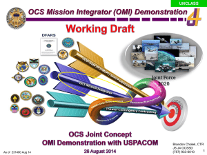 DRAFT OCS JC OMI Demo with USPACOM_Kick Off 26 Aug _as of