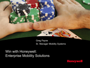 Customer Application - Honeywell Scanning and Mobility