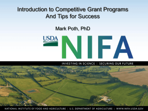 Overview of the Agriculture and Food Research Initiative