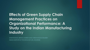 Effects of Green Supply Chain Management Practices on