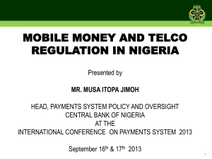 mobile money and telco regulation in nigeria