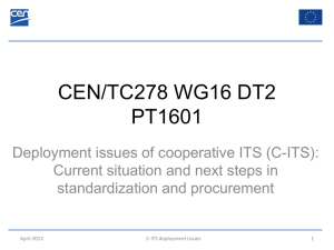 presentation on C-ITS deployment - PT1601