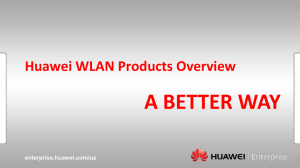 Huawei Intro Presentation BDM WLAN
