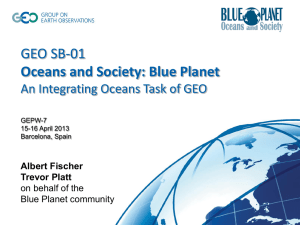 GEO and the Blue Planet Initiative - GEPW